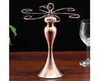 Elegant Metal Wine Glass Stemware Hanging Holder Storage Display Drying Rack-Silver