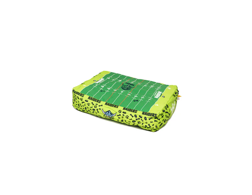 NRL Canberra Raiders Pet Bed Dog 80x60cm Rectangle Comfort Cushion Lounger Nest