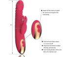 Beaded Thrusting Rabbit Vibrator, 9" Triple Action G Spot Vibrator