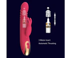 Beaded Thrusting Rabbit Vibrator, 9" Triple Action G Spot Vibrator