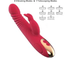 Beaded Thrusting Rabbit Vibrator, 9" Triple Action G Spot Vibrator