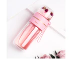 Double Wall Glass Tea Infuser Bottle Tea Tumbler With Infuser Portable Tea Bottle For Loose Tea Travel Tea Mug With Strainer Dual-use Tea Cup(Pink) - Pink