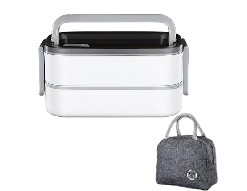 3 Grid Stainless Steel Heated Lunch Box - Insulated Bento Box Multifunctional-Containers Lunch Box Containers with Compartments