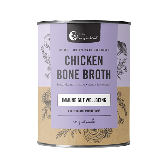 Nutra Organics Bone Broth Chicken Adaptogenic Mushrooms 125g