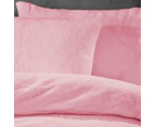 Doona Quilt Soft Fleece Bedding Cover Set - Blush