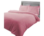 Doona Quilt Soft Fleece Bedding Cover Set - Blush