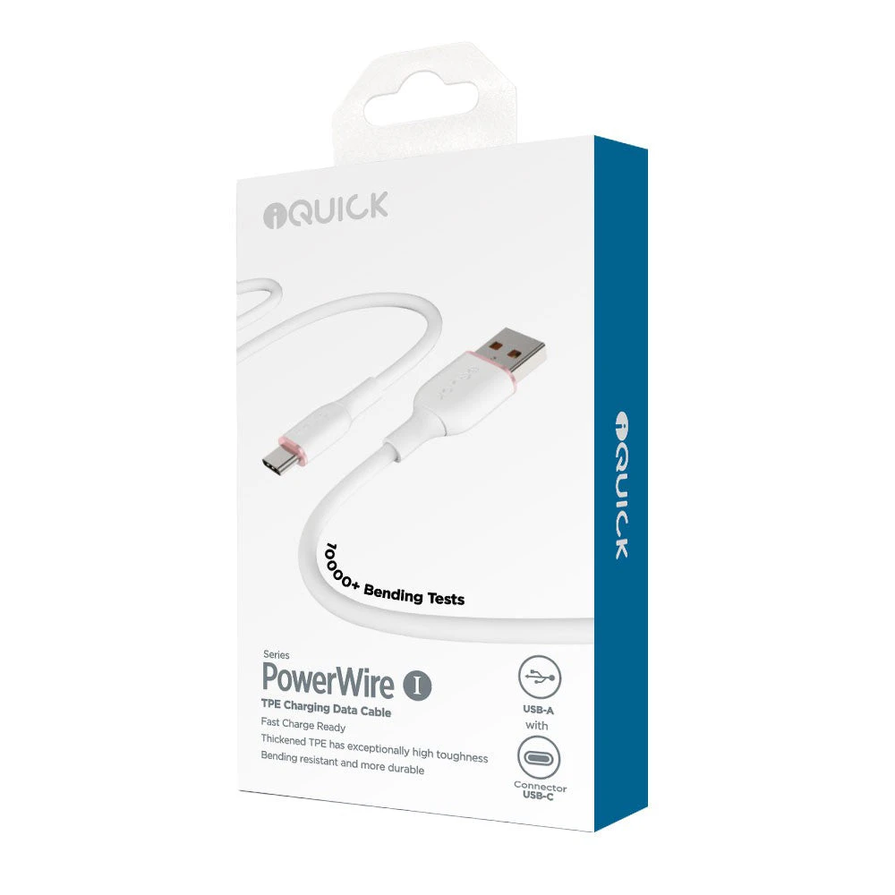 iQuick PowerWire 1 Series TPE Charging Date Cable USB to Type-C 1m