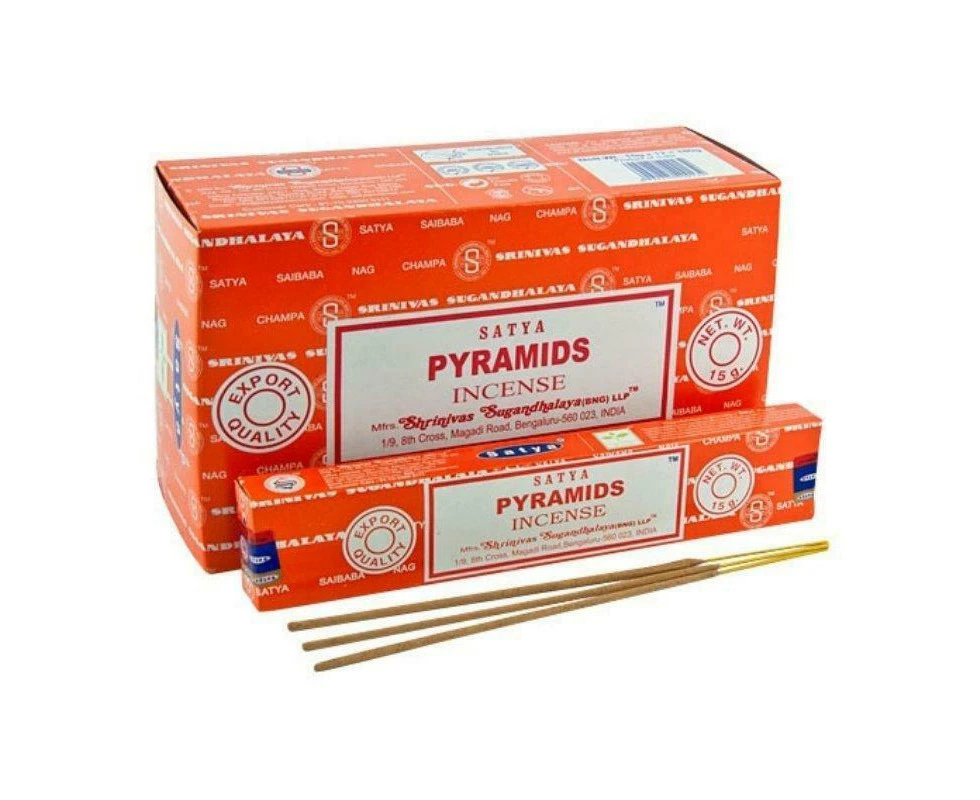 Pyramids 12 Packs Satya Incense Sticks Natural Meditation Home Yoga Aroma Fragrance Scents