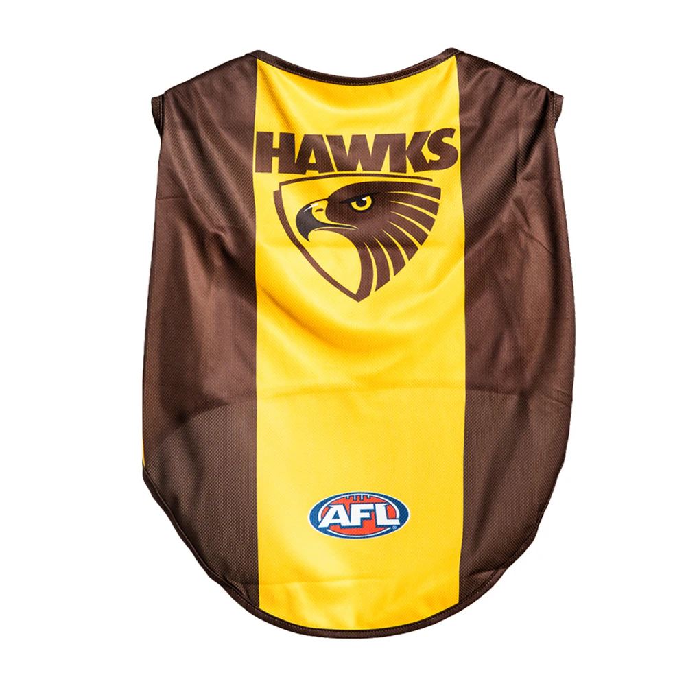 AFL Hawthorn Hawks Pet Dog/Puppy Sports Breathable Jersey Clothing/Costume - Multicoloured