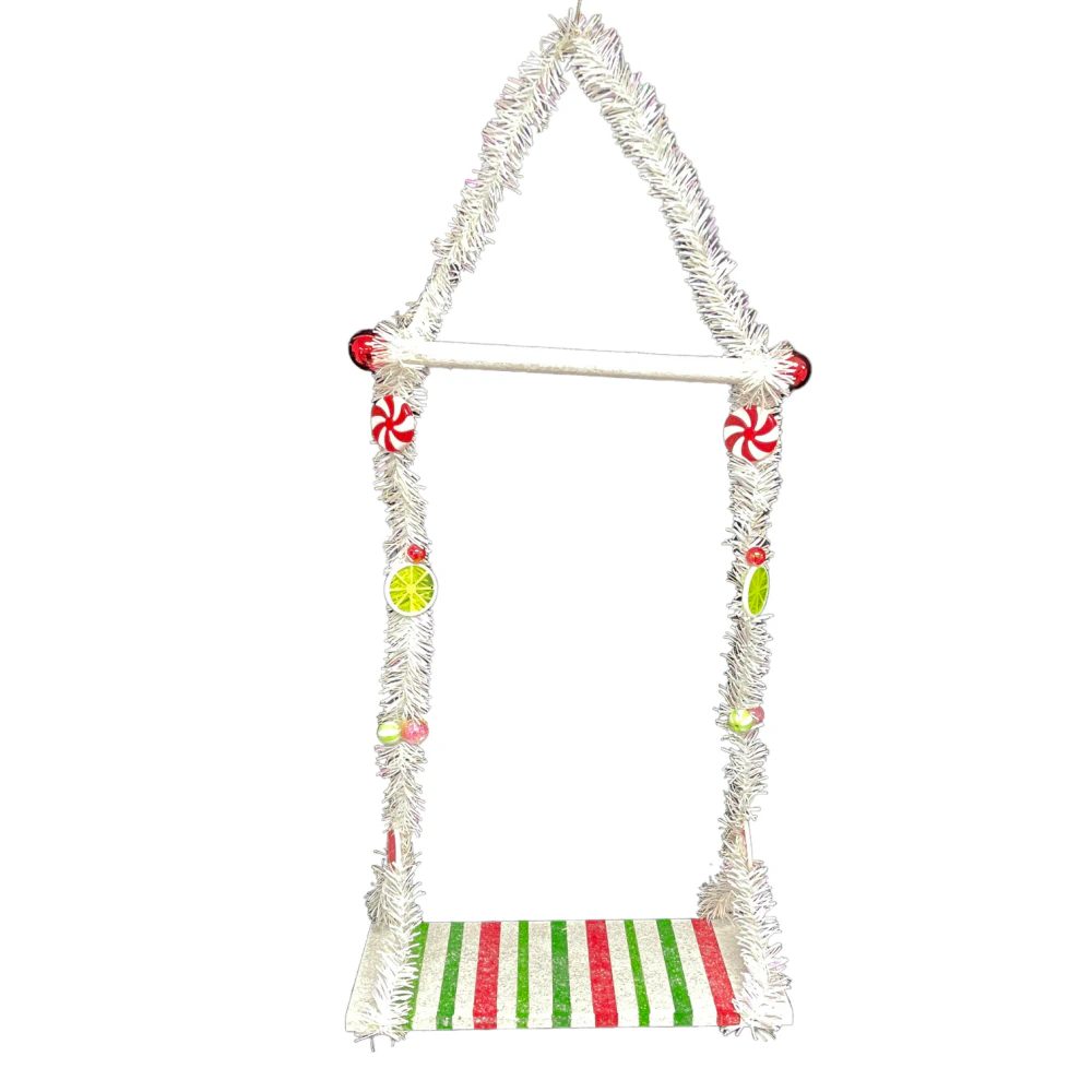 Mark Roberts Double Elf Swing 56cm Candy & White