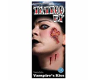 Vampire Kiss Wounds Cross Temporary Tattoo