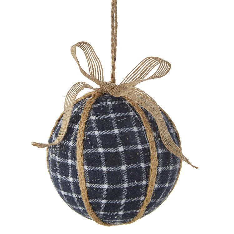 RAZ Blue Plaid Ball 10cm