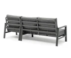 FurnitureOkay Como 2-Piece Aluminium Outdoor Chaise Lounge Setting - Charcoal