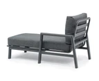 FurnitureOkay Como 2-Piece Aluminium Outdoor Chaise Lounge Setting - Charcoal