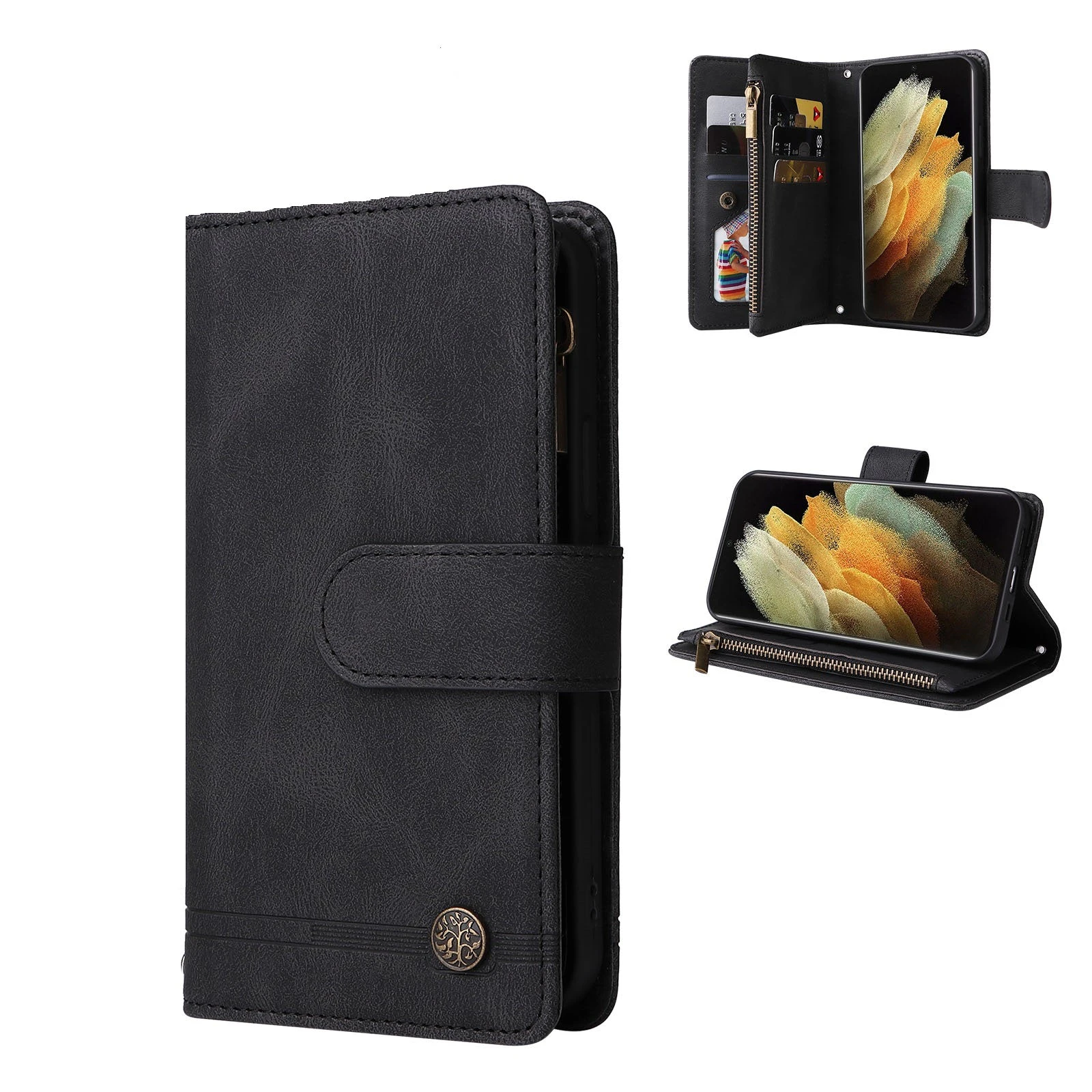 Samsung Galaxy Note 20 Ultra Case Wallet Cover Black