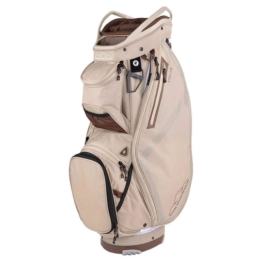 Sun Mountain 2024 Stellar Cart Bag - White/Taupe/Java