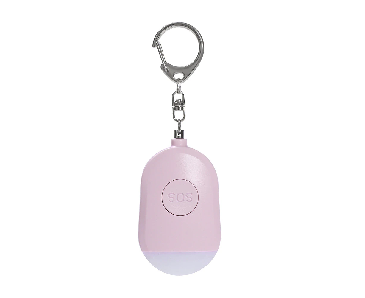 Personal Alarm 1 Pack Self Defense Keychain with Mini Emergency LED Flashlight - Safe Equipment - Pink