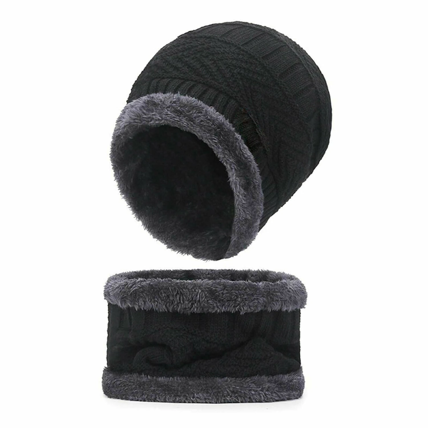 Outdoor Snow Winter Warmer Beanie Cap - Black