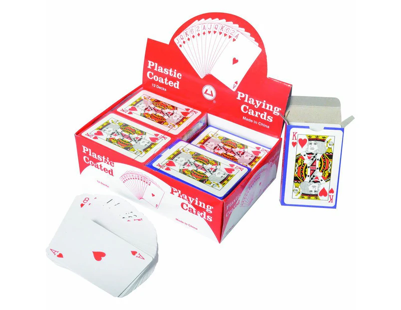 Cumberland Playing Cards Plastic Coated Display 12 Decks