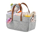 Foldable Travel Baby Diaper Caddy Organizer Portable Nappy Storage Bag Gray