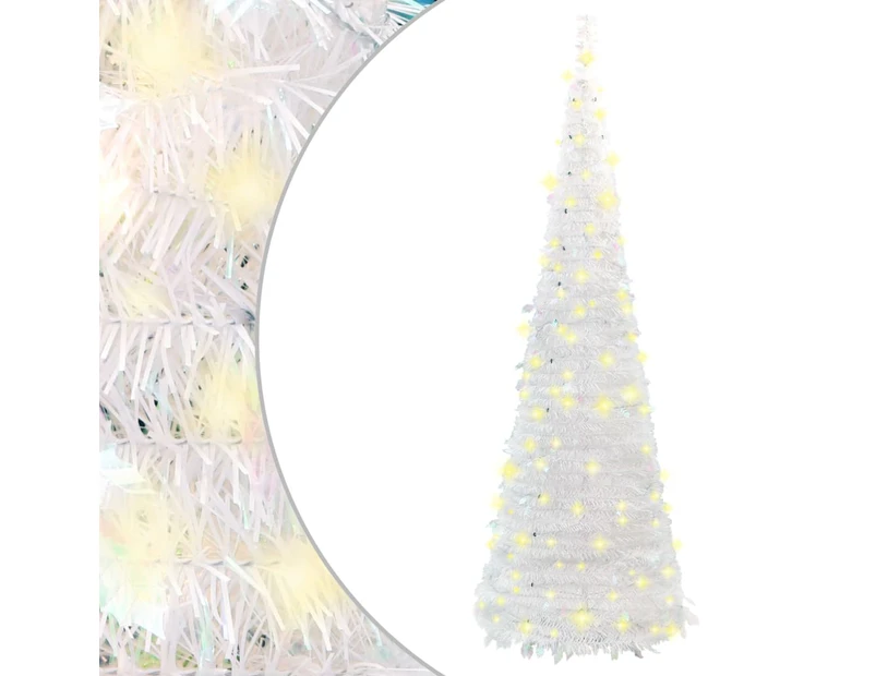 Artificial Christmas Tree Pop-up 50 LEDs White 120 cm