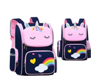 Kids Unicorn Shoulders Backpack Travel Schoolbags Rucksack Children Gift Blue - Small