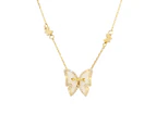 Dainty alloy Shell Butterfly Necklace for Women Gold Color Charms Clavicle Chain Necklaces