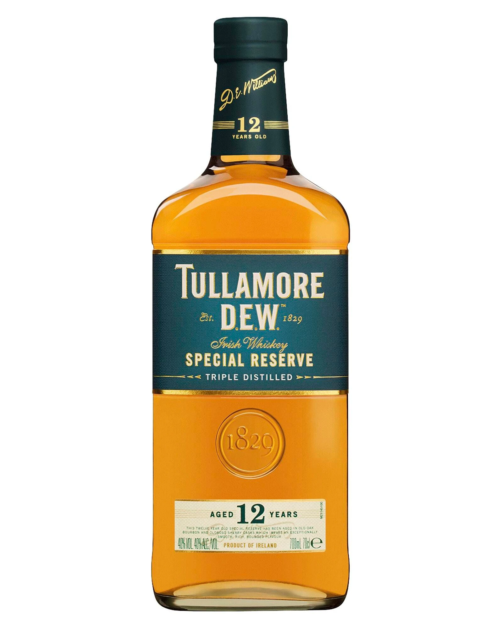 Tullamore DEW 12 Year Old Irish Whiskey 700mL Bottle