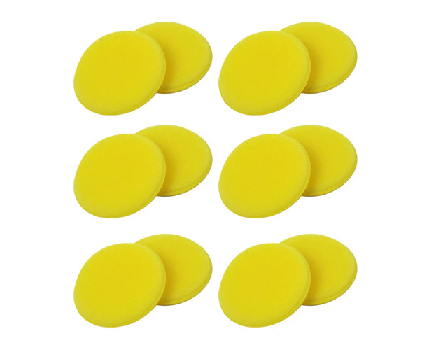 12Pcs Waxing Polish Sponge Applicator Pads for Cleaning Cars Vehicle Glass