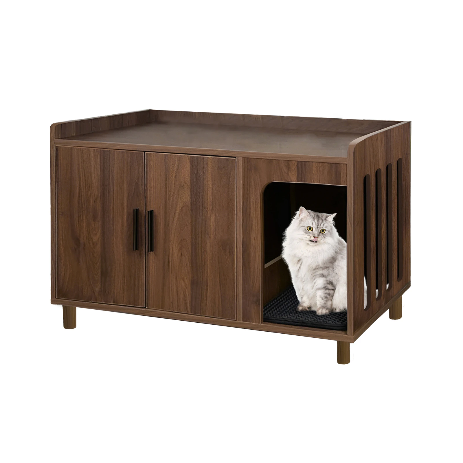 TOPET Cat Litter Box Enclosure Cabinet Box Kitty Indoor Crate Cabinet Cupboard