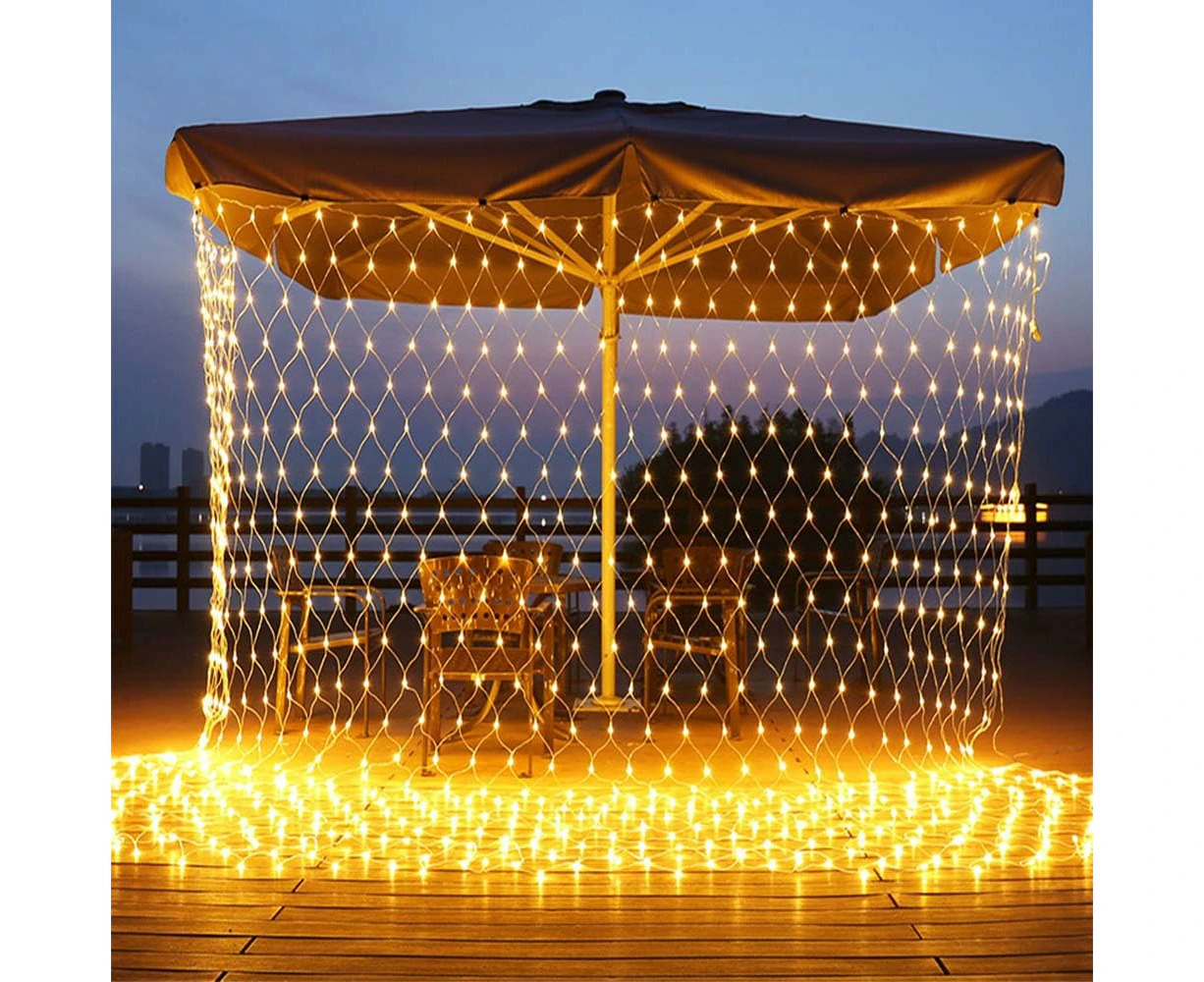 11.5Ft X 5Ft 360 Led Connectable Led Net Light,8 Modes Low Voltage Mesh Fairy String Lights,Christmas Net Lights For Garden,Bushes,Wedding,Outdoor Indoor,X