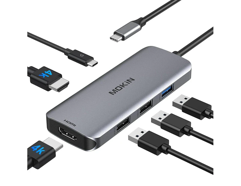 MOKiN USB C Hub Docking Station USB C to Dual HDMI Adapter for Windows Laptops