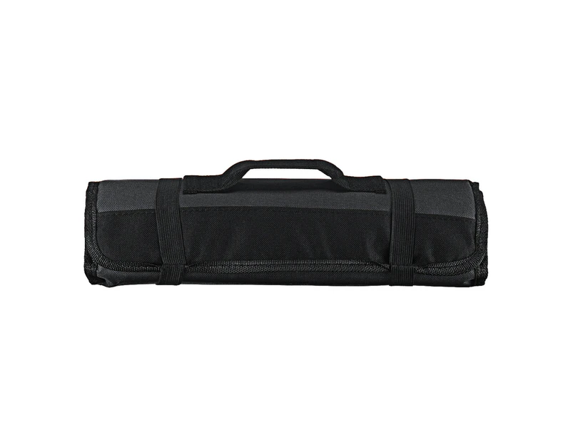 22 Pockets Portable Carrying Kitchen Chef Knife Roll Bag Cutlery Storage Case-Black