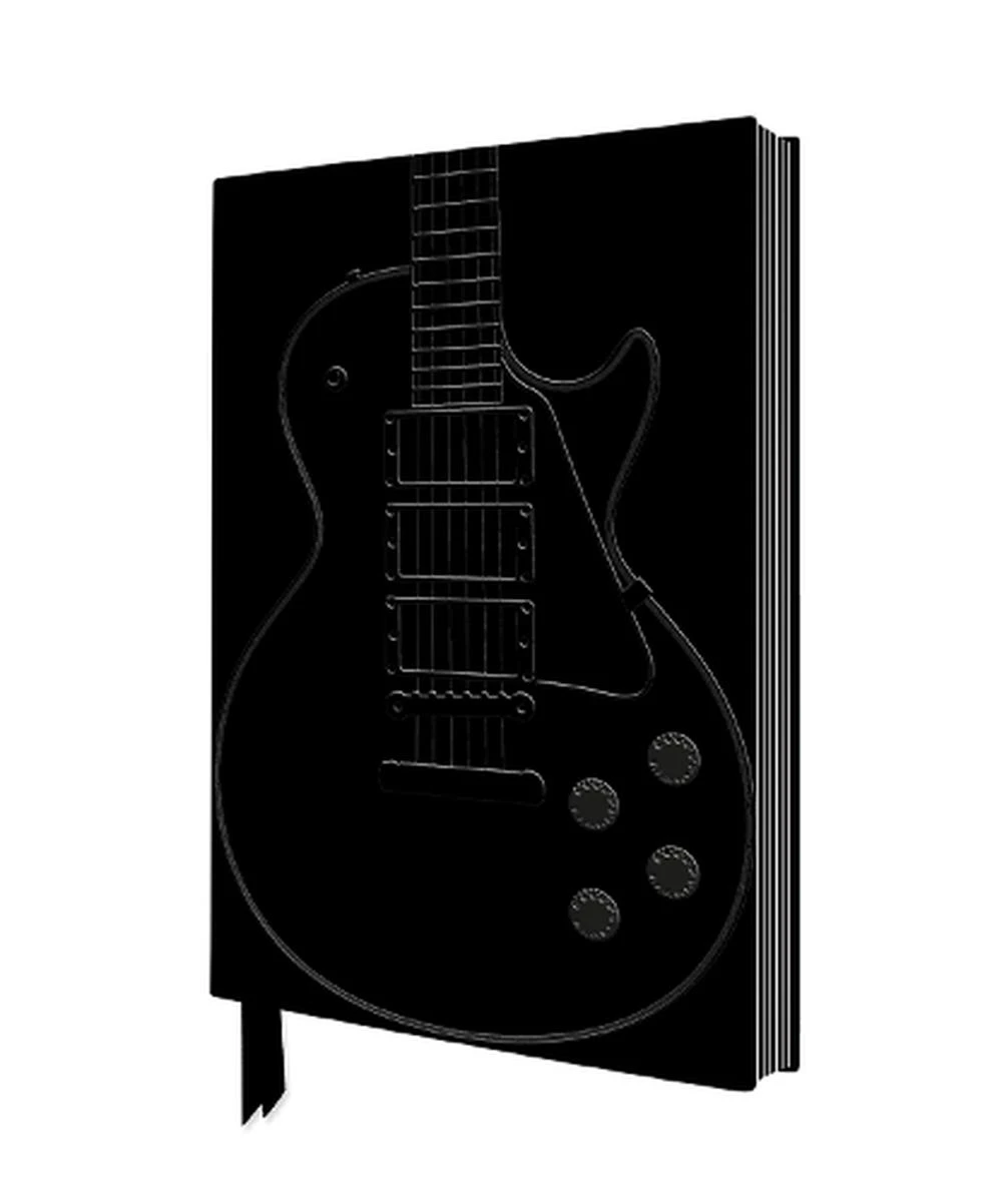 Black Gibson Guitar Artisan Art Notebook (flame Tree Journals)