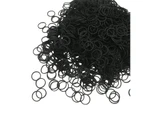 Mini Rubber Bands, Soft Elastic Bands, Premium Small Tiny Black Rubber Bands for Kids Hair, Braids Hair, Wedding Hairstyle (1000 Pieces, Black)