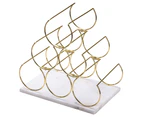 Tempa Emerson 31cm Marble/Stainless Steel Wine Rack Storage Holder Large White