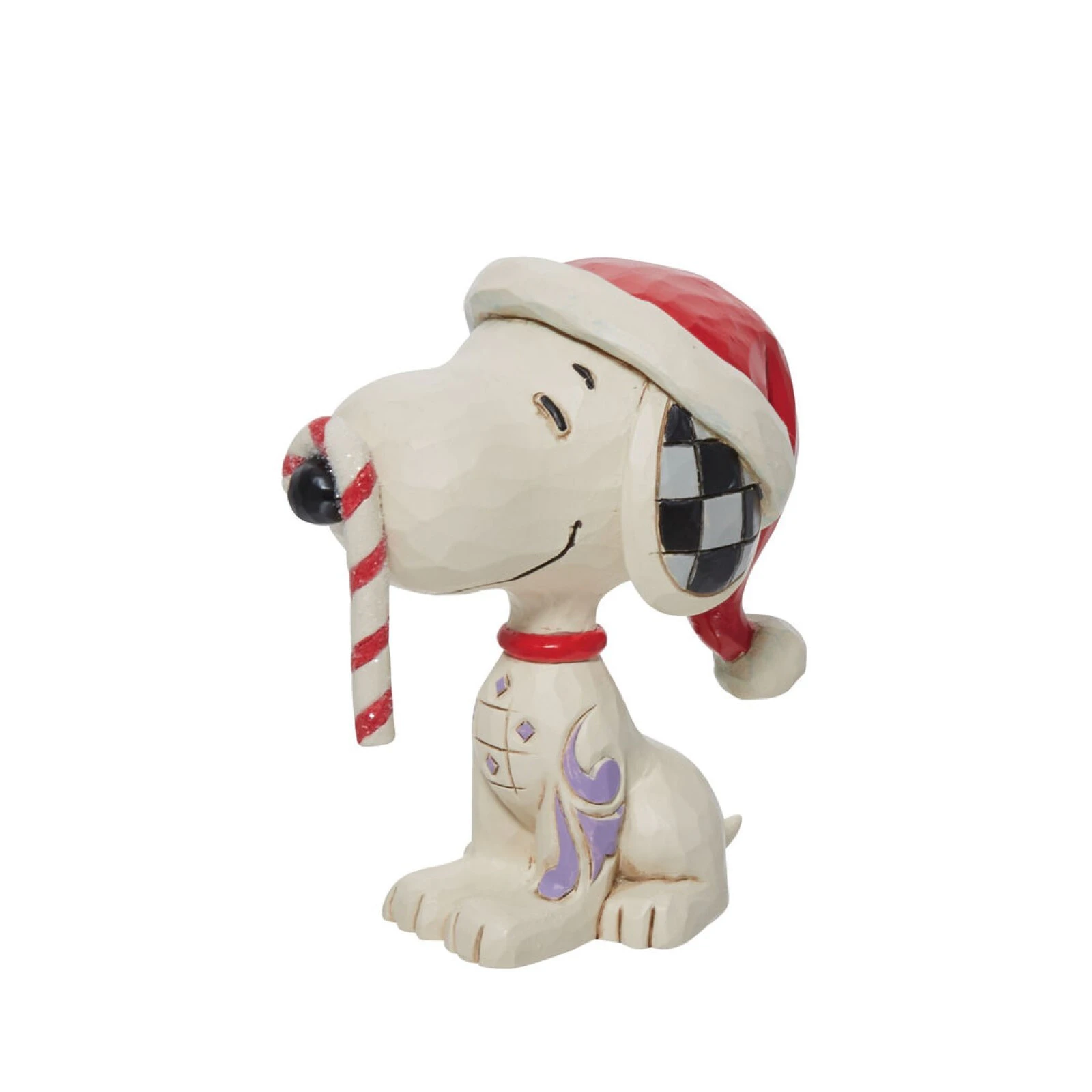 Peanuts by Jim Shore Snoopy Glitter Christmas Candy Cane Mini Figurine