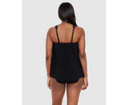 Miraclesuit Swim Women's Razzle Dazzle Dazzle DD Cup Loose Fit Underwired Tankini Top in Black