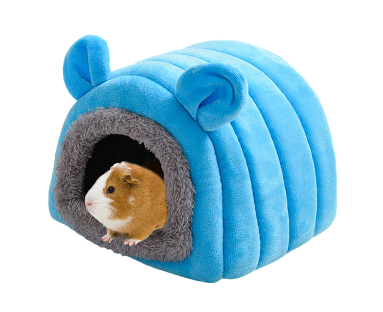 Hamster Hedgehog Guinea Pig Cave Bed Nest Hideout, Small Animals Cage Supplies Warm House