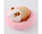 Hamster Bed Round Shape Keep Warm Sleeping Bed Hedgehog Chinchilla Rabbit Small Animal Nest Cage Accessories-Camel