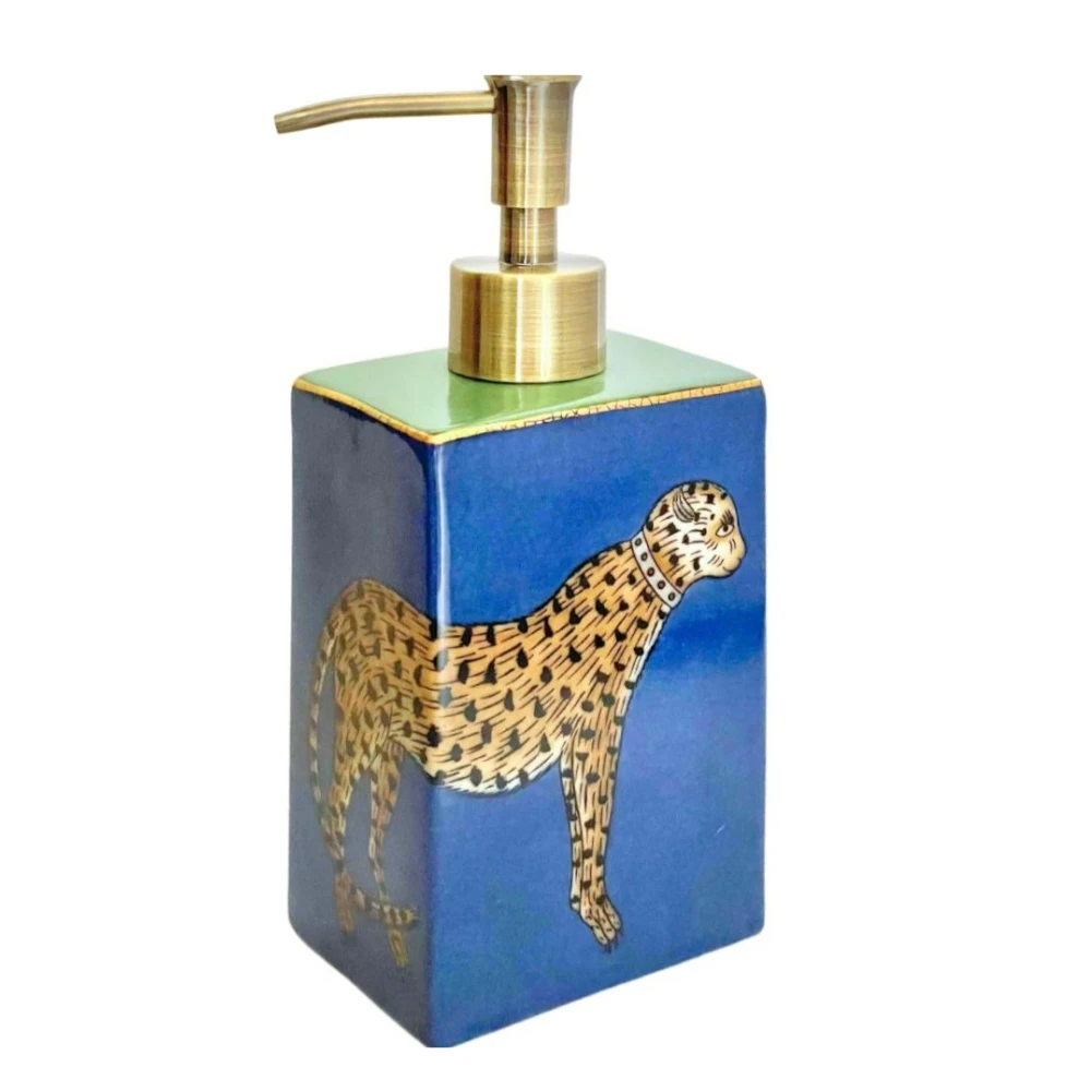 Isla Savon Porcelain Soap Dispenser - Leopardo