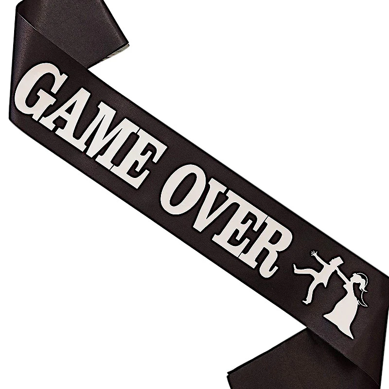 Game Over Sash Groom To Be Bucks Stag Bachelor Party Night Wedding Gift