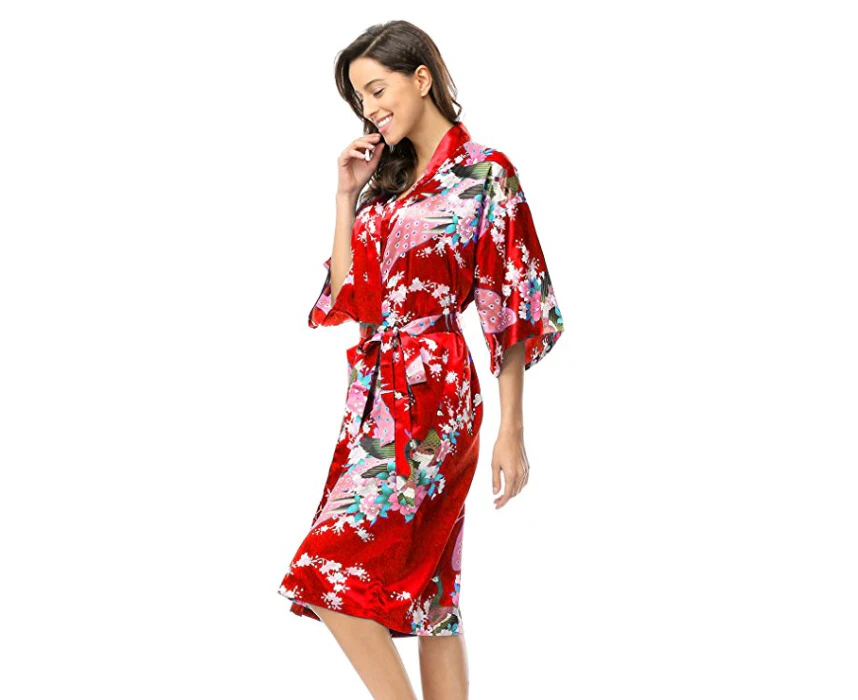 Japanese Inspired Kimono - Red - Red