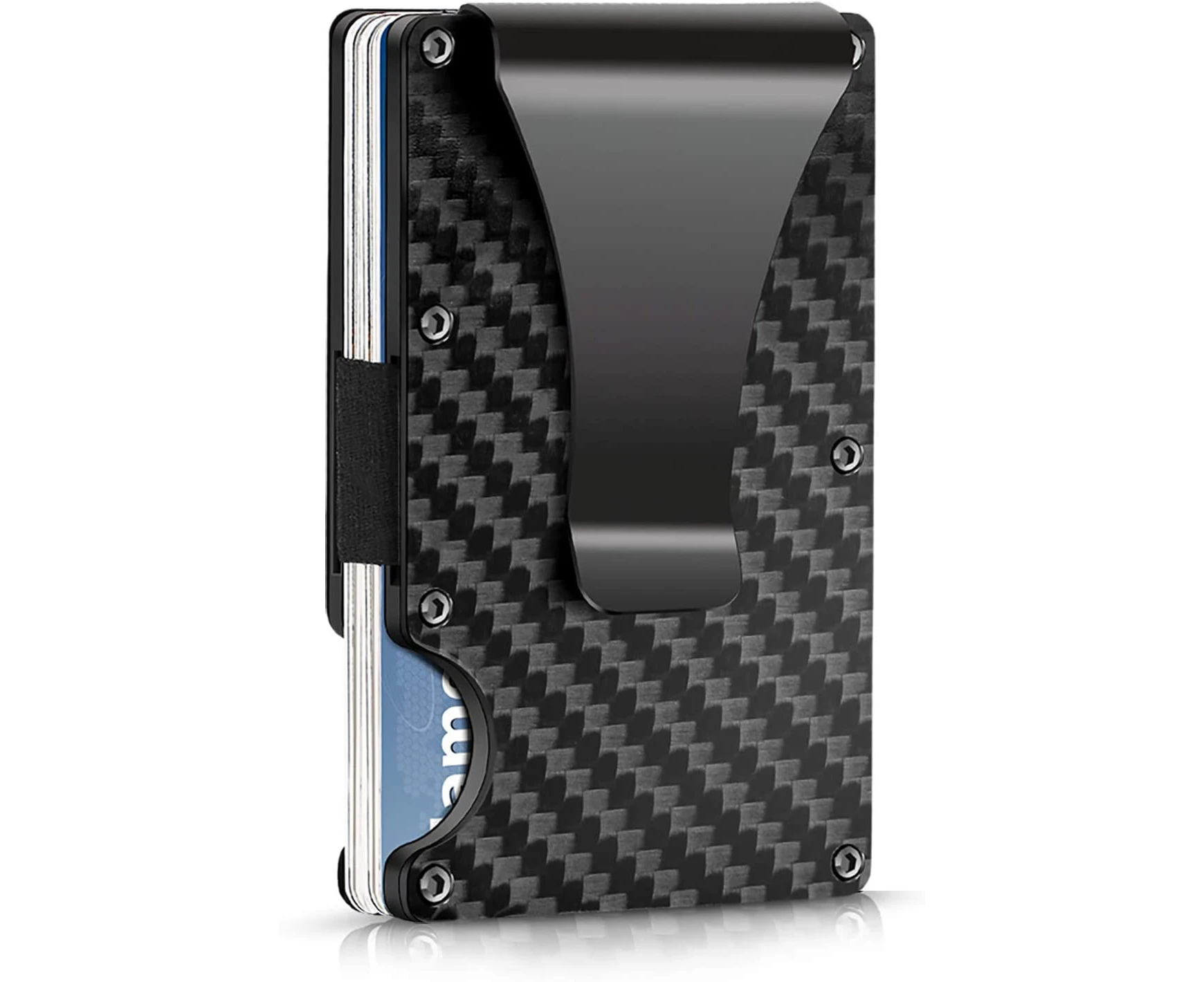 Carbon Fiber Wallet - Minimalist Wallet for Men, Business Credit Card Hold Thin Wallet, Metal Wallet Money Clip, Slim Pocket Wallet