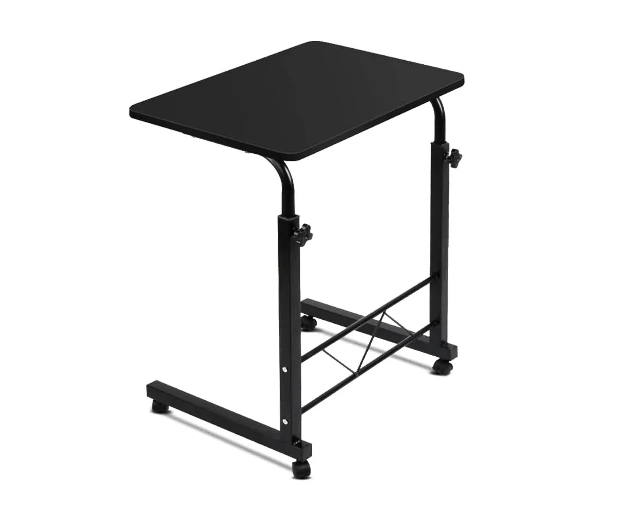 Mobile Laptop Table Stand Adjustable Bedside Study Desks Black