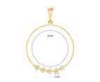 Bracelet Flower Design Adjustable Jewelry Fashion Alloy Bangle for Daily Life-Golden
