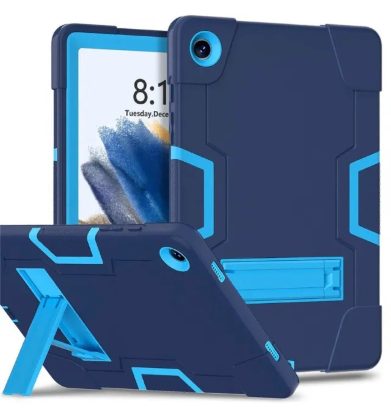 For Samsung Galaxy Tab A9 Plus 11 inch Tablet Case Heavy Duty Shockproof Cover - Navy Blue/Blue