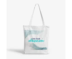 Live Your Dream Heavy Duty and Strong Natural Canvas Tote Bags