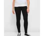 Target Maternity Australian Cotton Over The Belly Leggings - Black