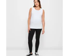 Target Maternity Australian Cotton Over The Belly Leggings - Black